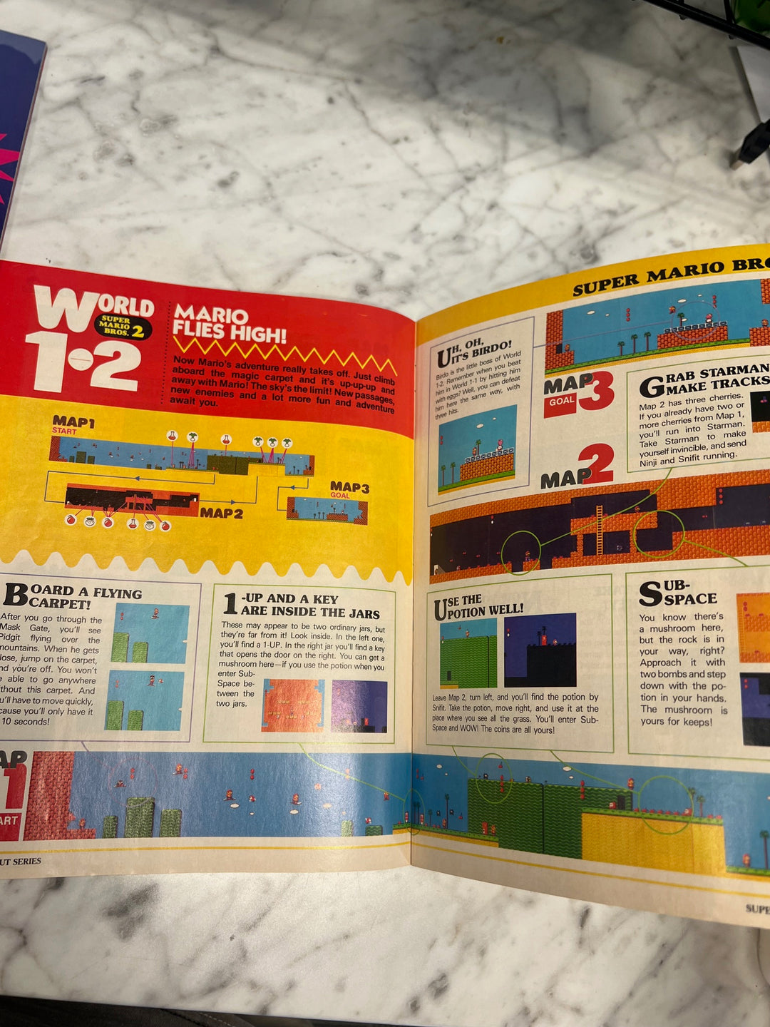 Super Mario Bros 2 Part 1 - Inside Out Tip Book Nintendo Power Magazine 1989 NP82025