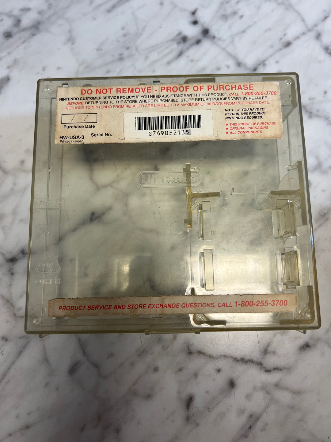 Official Nintendo Game Boy Clear Plastic OEM Play it Loud Hard Case  C82025
