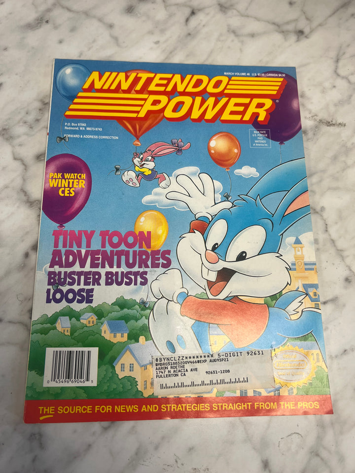 Used Nintendo Power Volume 46 with Poster NP52925