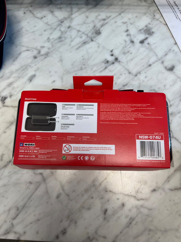 Official Hori Nintendo Switch Alumi Aluminum Carry Case Black C82025