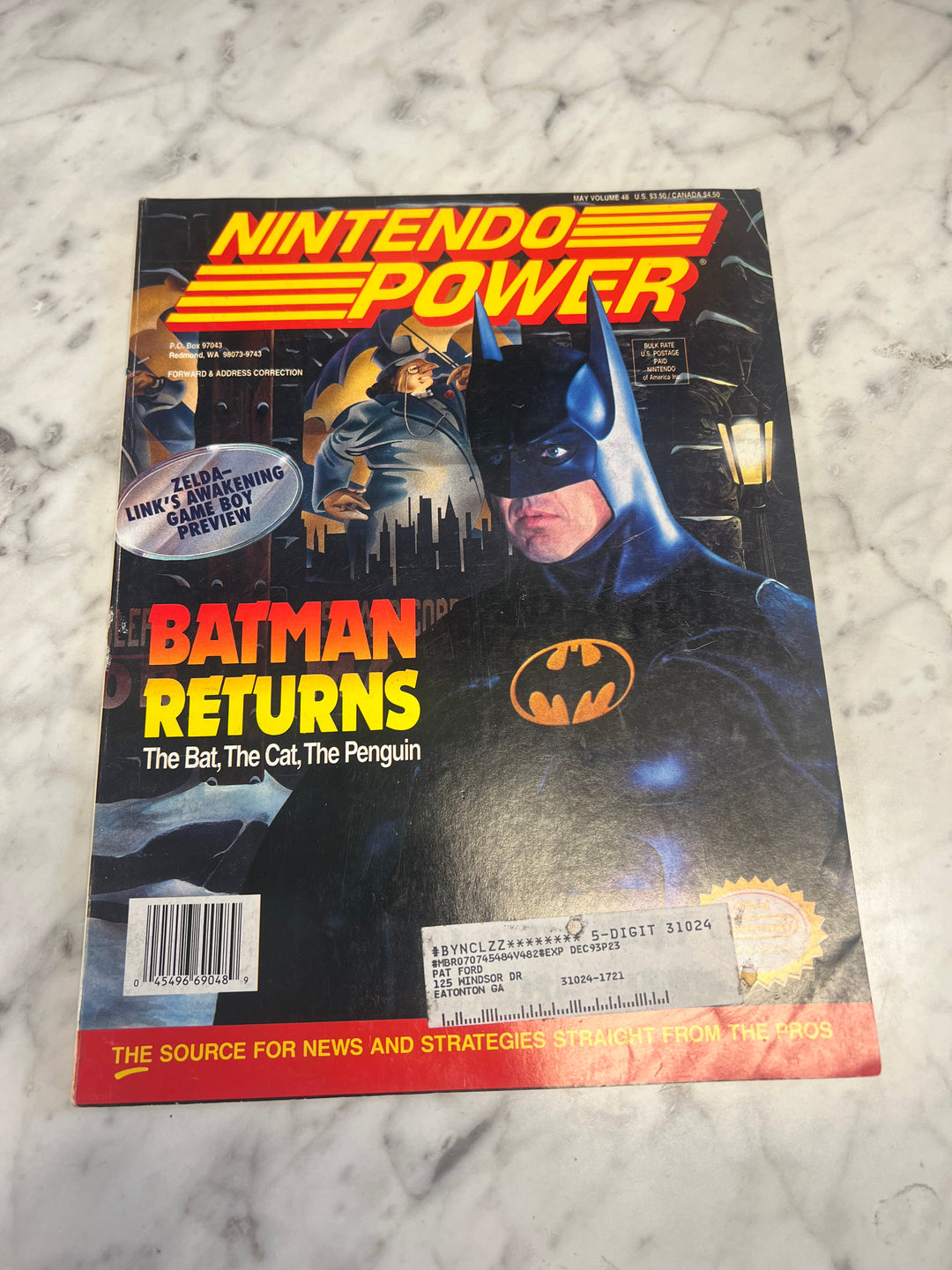 Used Nintendo Power Volume 48 with Poster NP52925