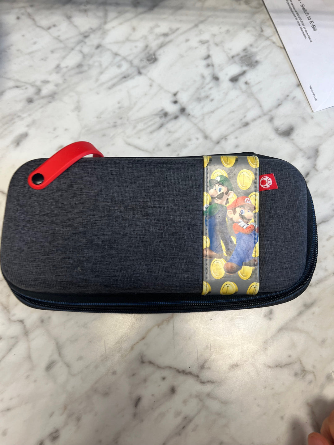 Official Nintendo Switch Soft Carry Case Black Super Mario Luigi   C82025