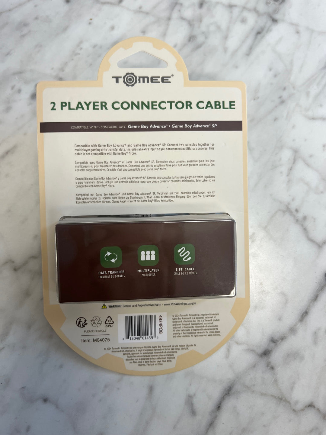 Tomee - 2 Player Game Link Cable for GBA/GBA SP