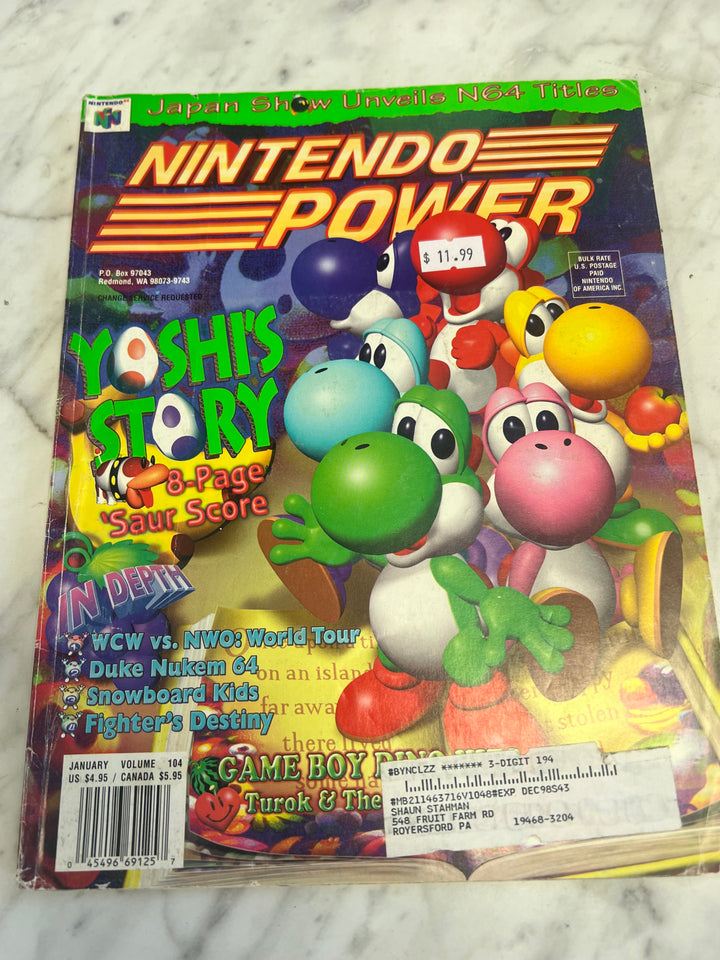 Used Nintendo Power Volume 104 w/ Bonus Calendar NP52925