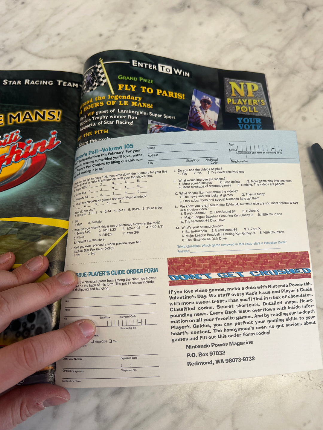 Used Nintendo Power Volume 105 with Poster NP52925