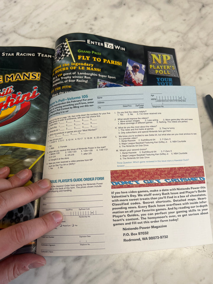 Used Nintendo Power Volume 105 with Poster NP52925