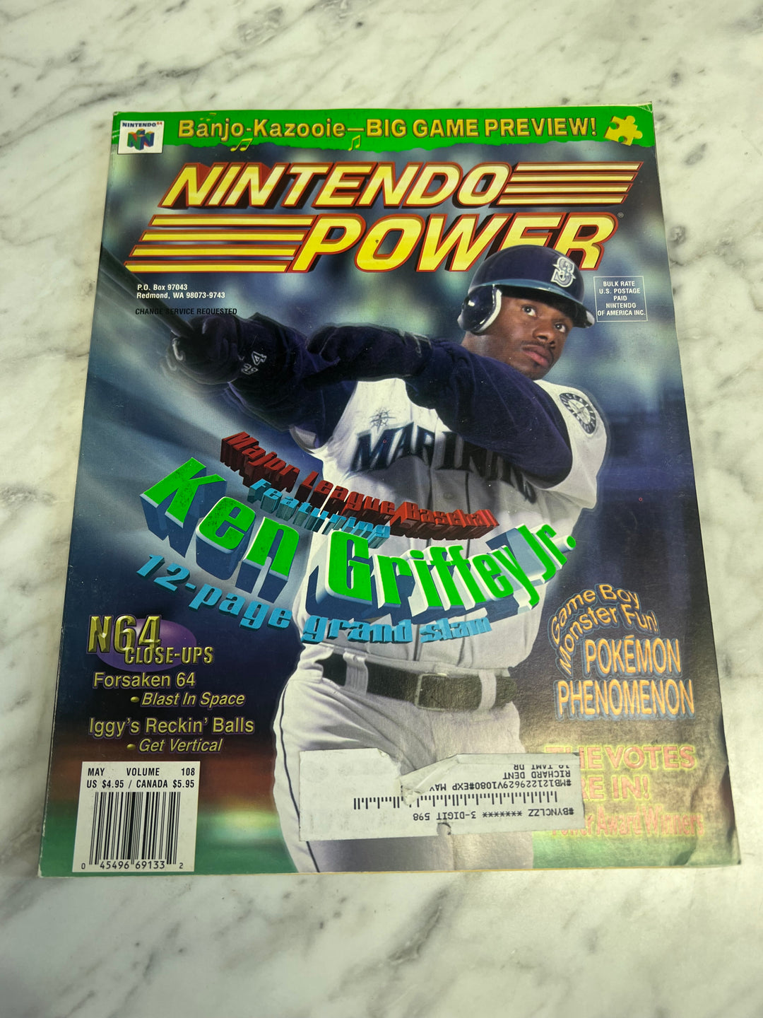 Used Nintendo Power Volume 108 with Poster NP52925