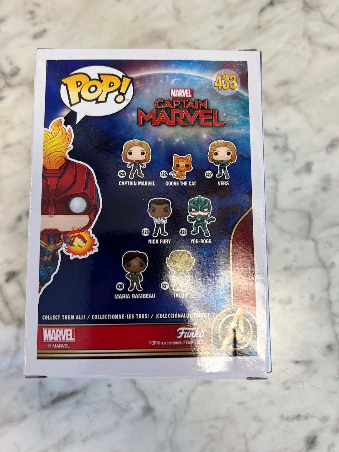 Funko Pop! Marvel #433 Captain Marvel Target Exclusive GLOW  FP11624
