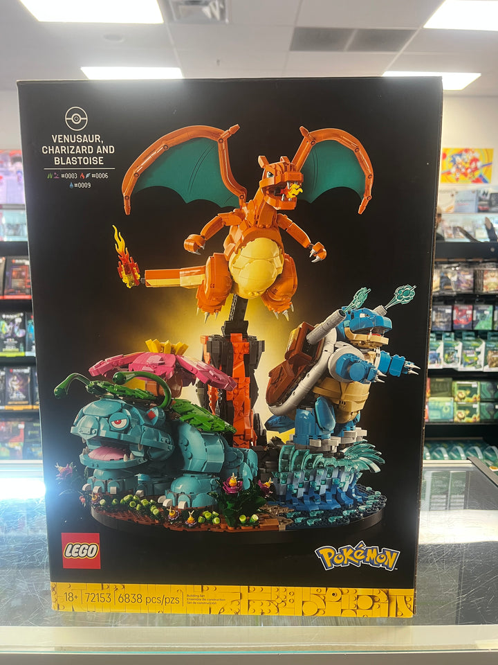 LEGO Pokémon Venusaur Charizard Blastoise 72153 Factory Sealed 6838 pcs NA52126