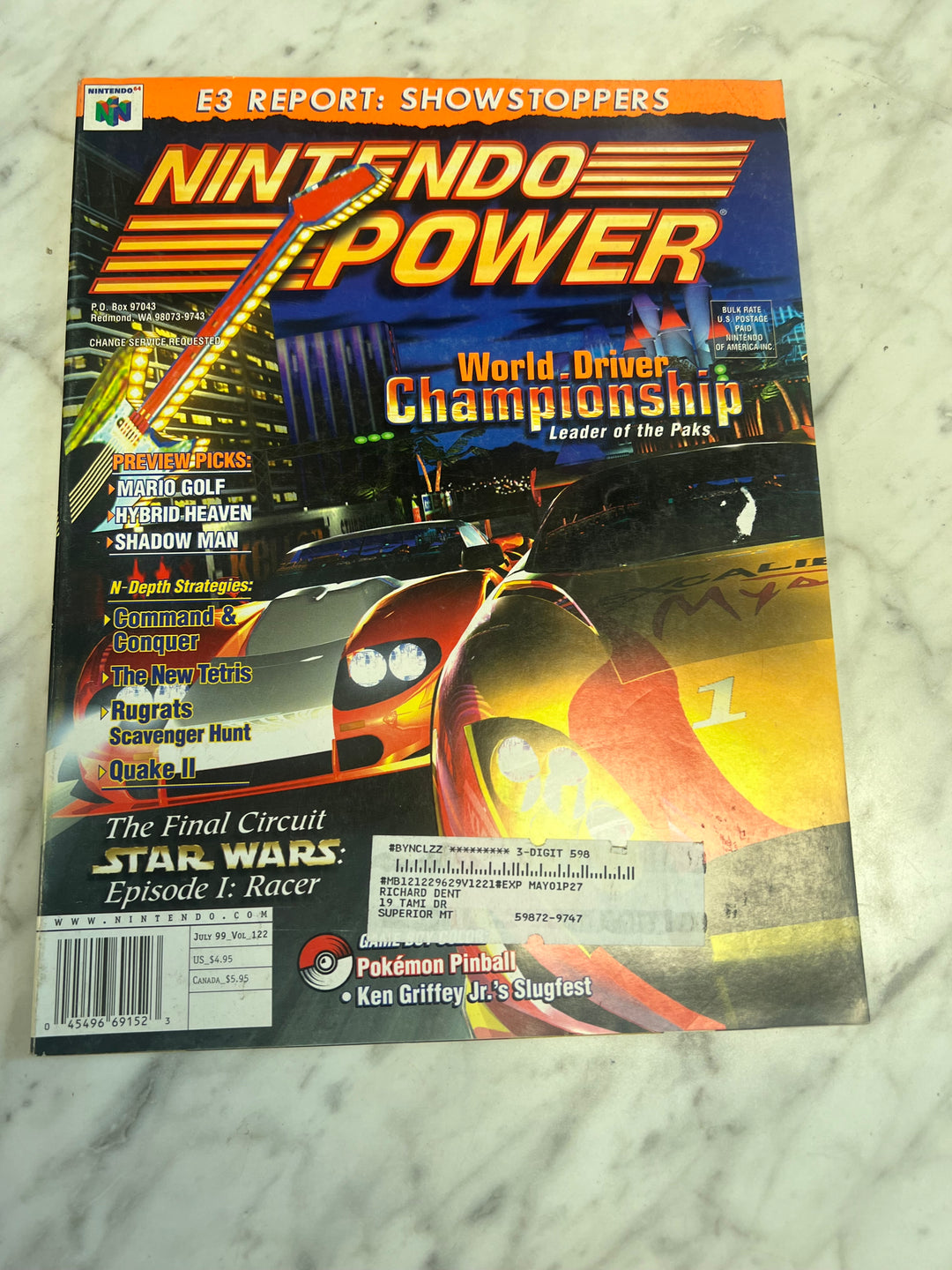 Used Nintendo Power Volume 122 with Poster NP52925