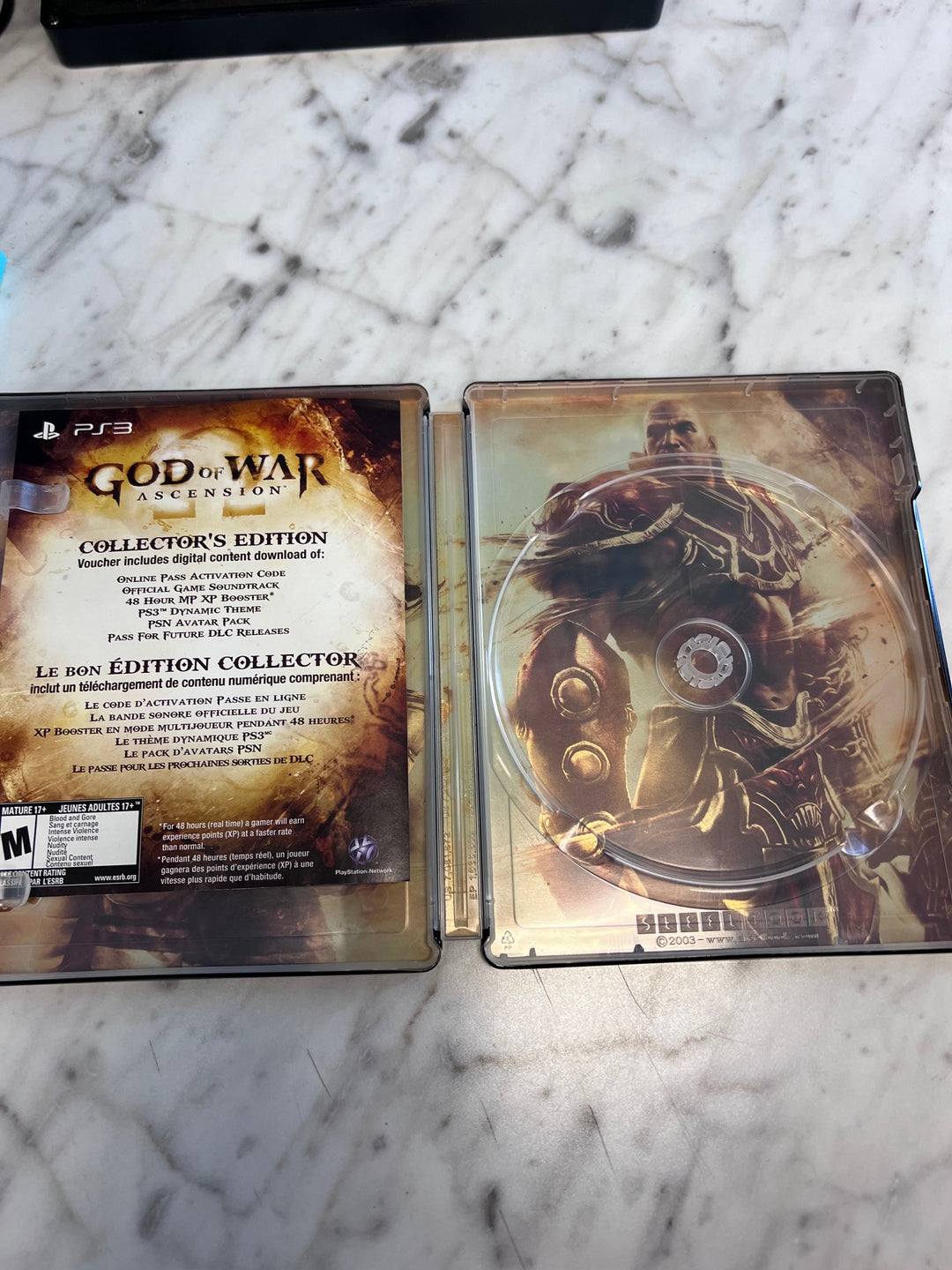 God of War Ascension Steelbook Case ONLY CO12425