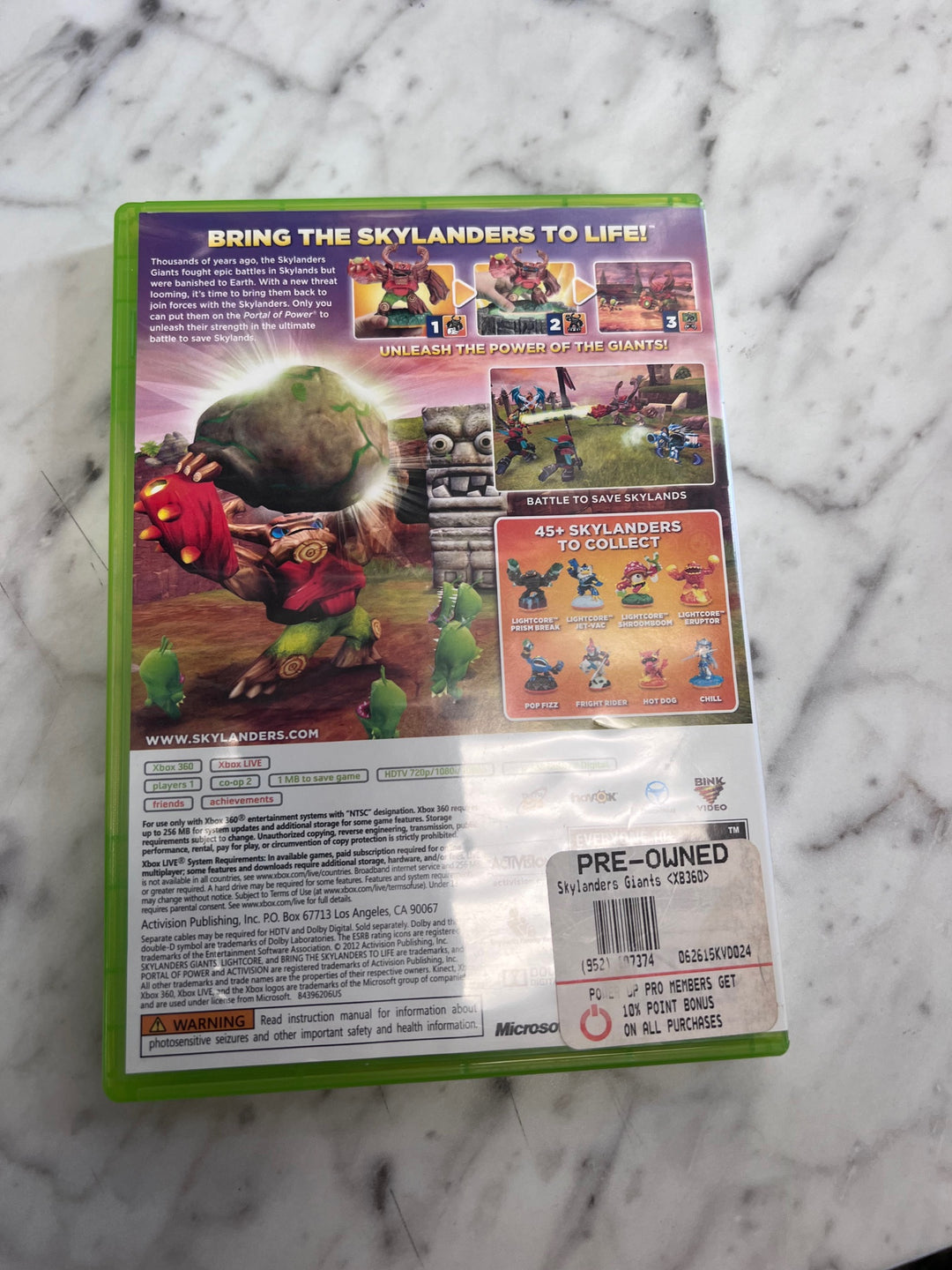 Skylanders Giants Xbox 360 Case ONLY No Game CO12425