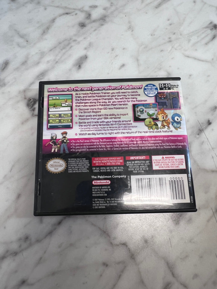 Pokemon Pearl Nintendo DS Case and Manual ONLY No Game CO12425
