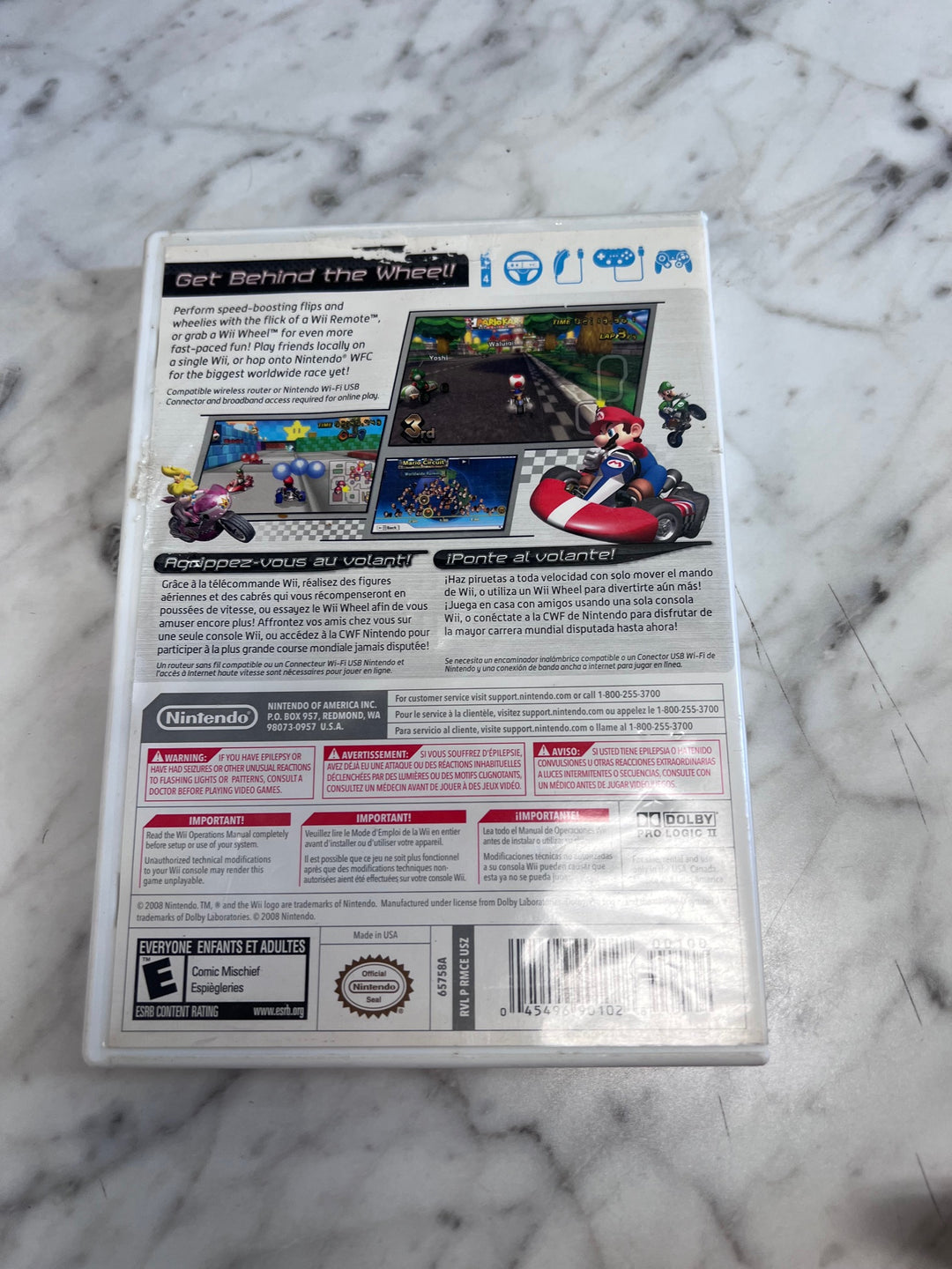 Mario Kart Nintendo Wii Case ONLY No Game CO12425