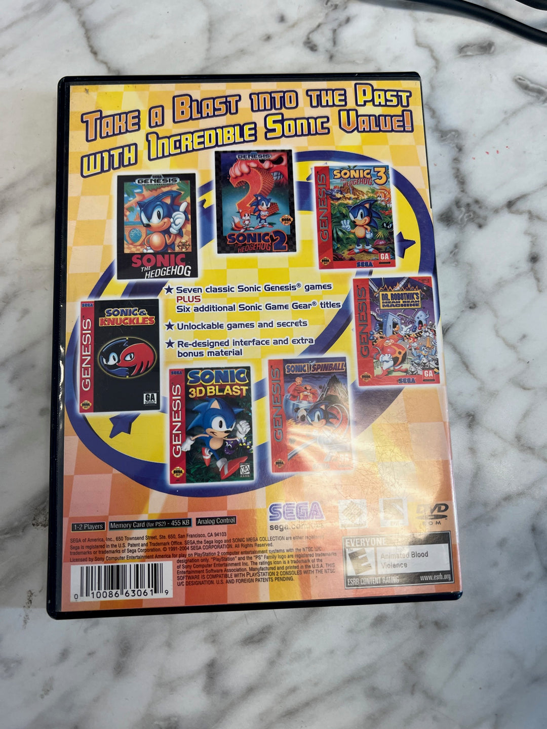 Sonic Mega Collection Plus for PS2 Playstation 2 CASE & MANUAL ONLY CO82225