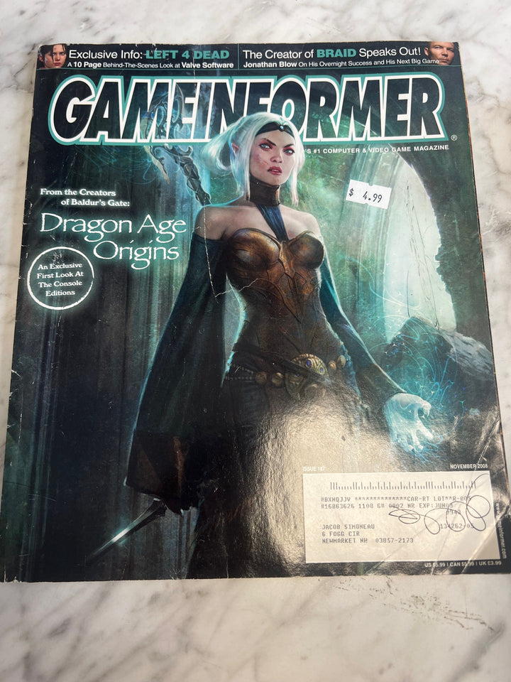 Used Game Informer Magazine #187 NP52925