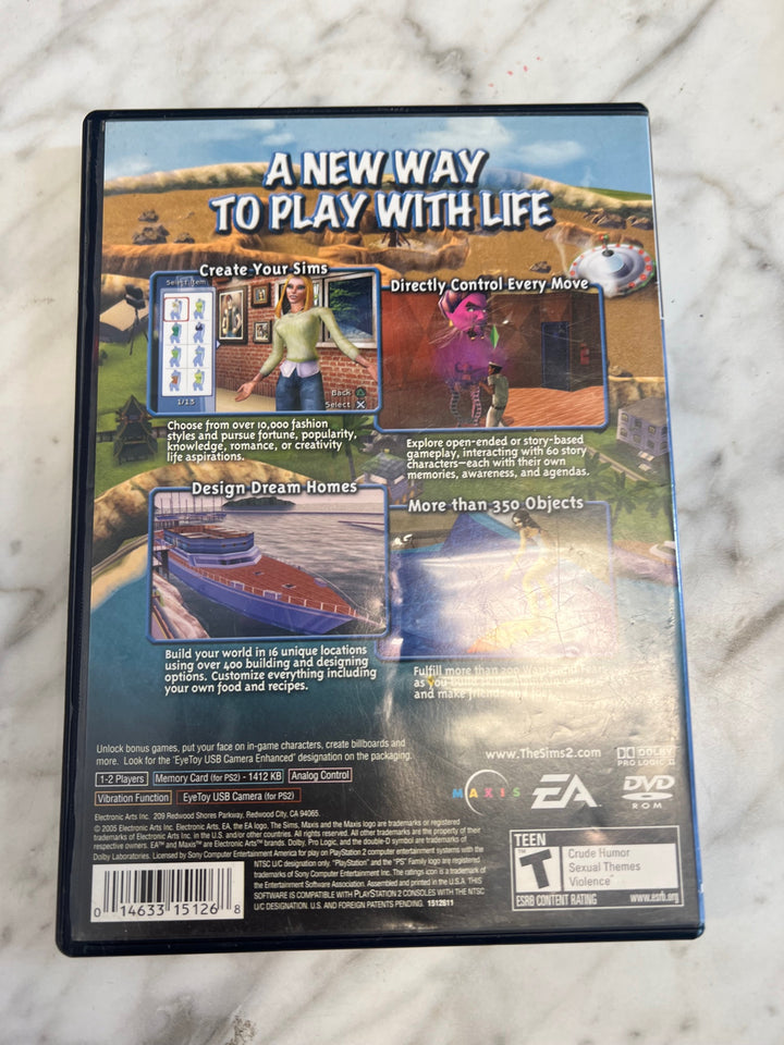The Sims 2 for PS2 Playstation 2 CASE & MANUAL ONLY CO82225