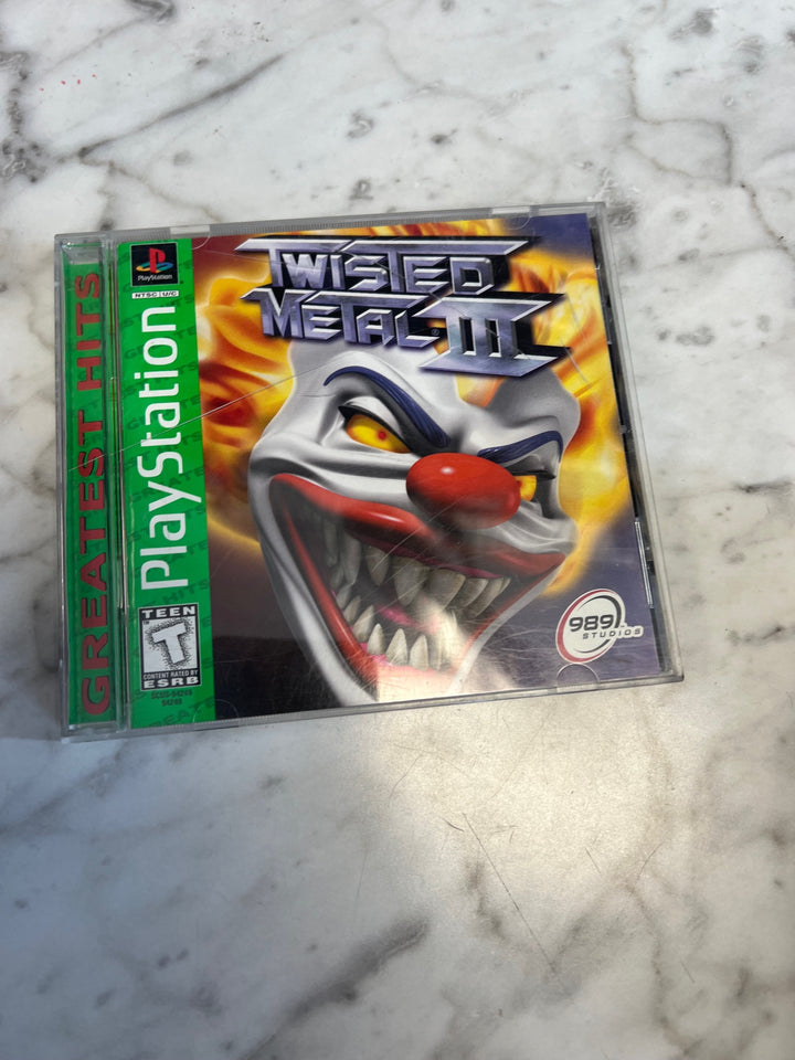 Twisted Metal III Greatest Hits for PS1 Playstation CASE & MANUAL ONLY CO82225