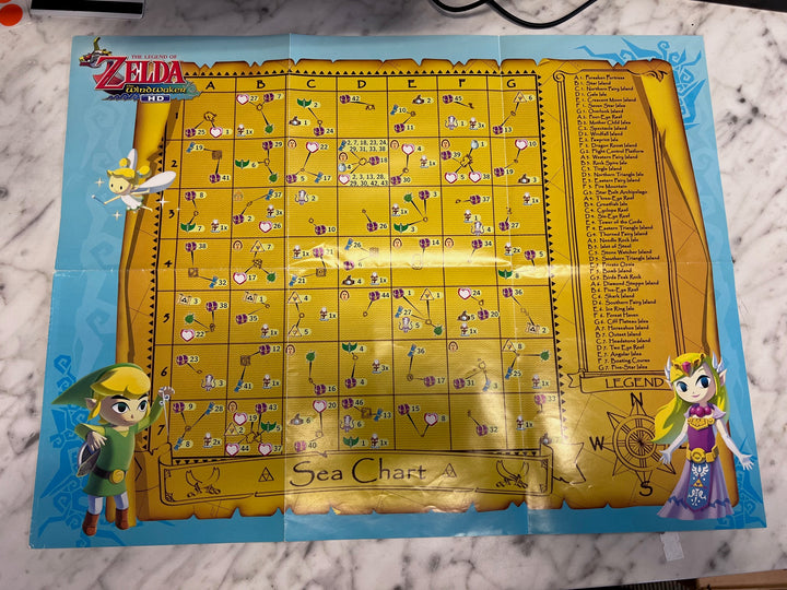 The Legend of Zelda the Wind Waker HD Map/Poster from Prima Guide  UA12425