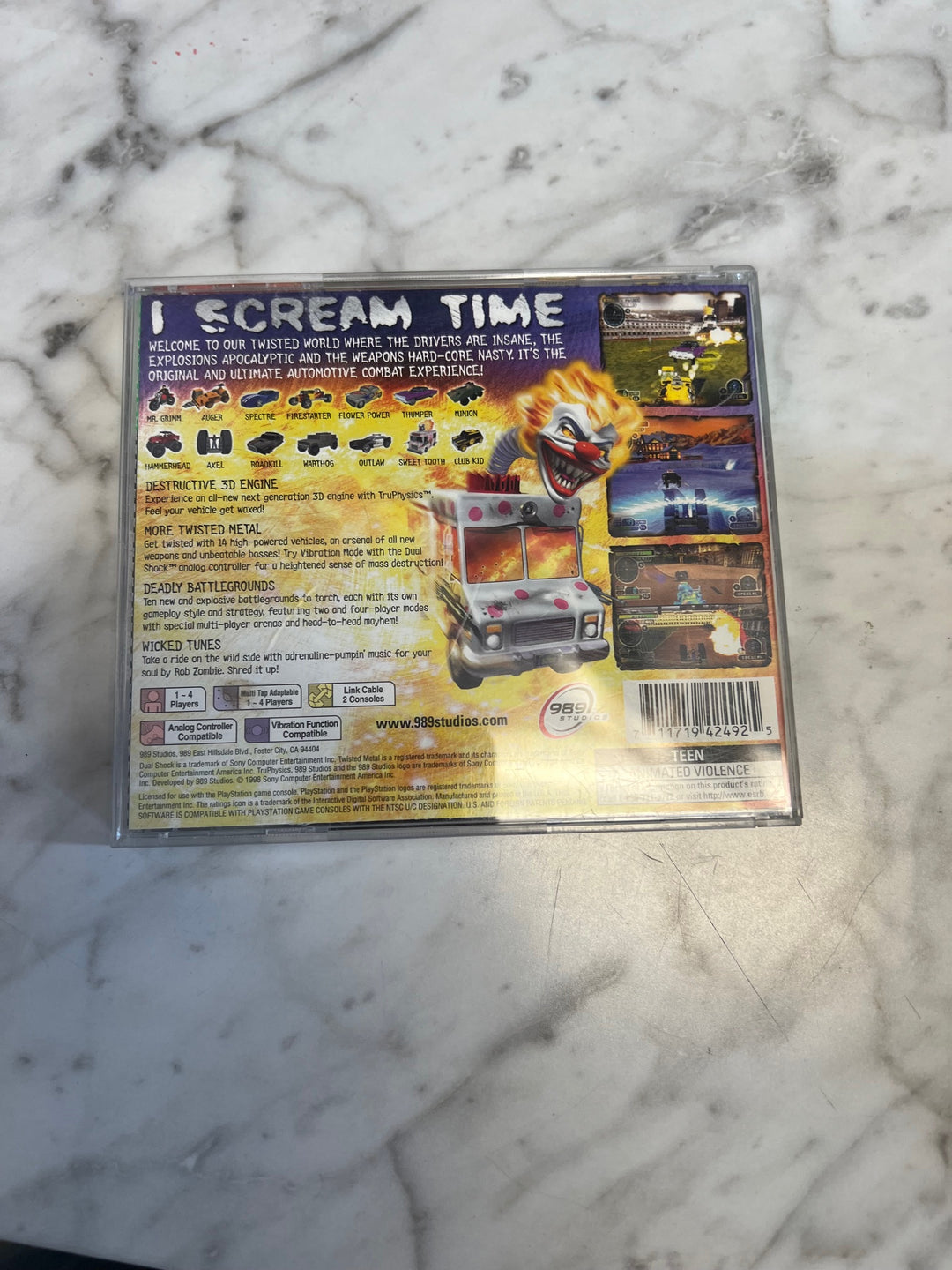 Twisted Metal III Greatest Hits for PS1 Playstation CASE & MANUAL ONLY CO82225