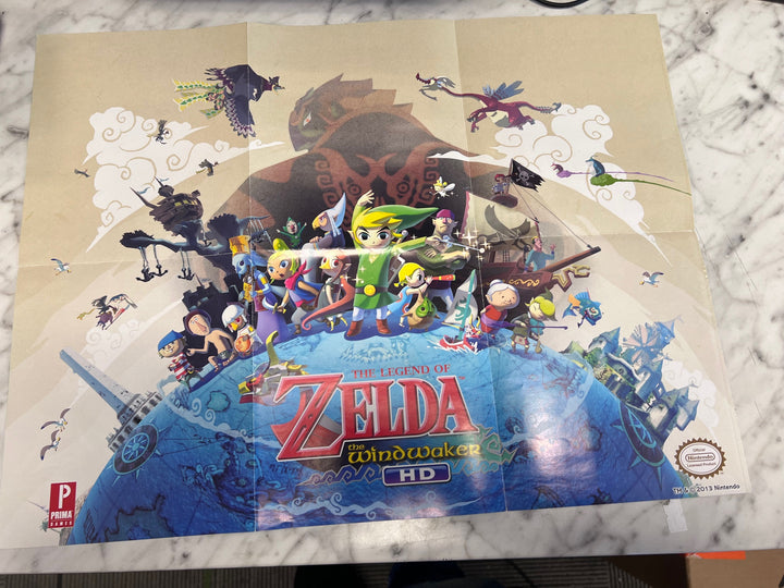 The Legend of Zelda the Wind Waker HD Map/Poster from Prima Guide  UA12425