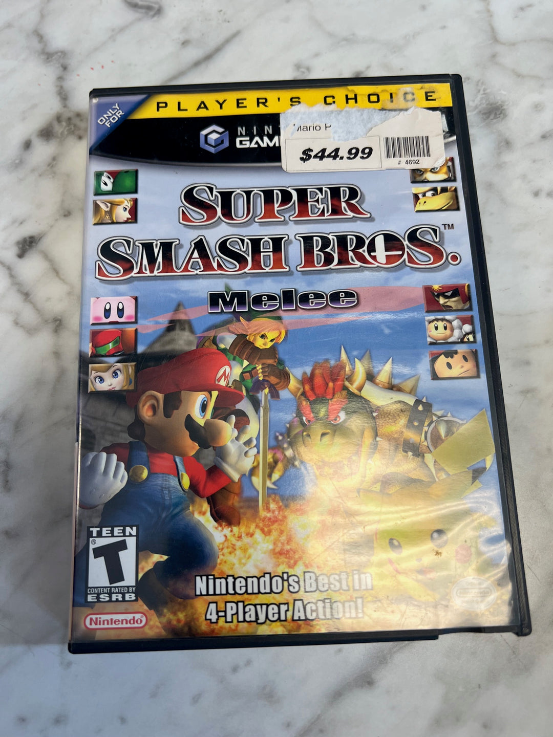 Super Smash Bros Melee Nintendo Gamecube CASE (Faded Spine) ONLY CO82225