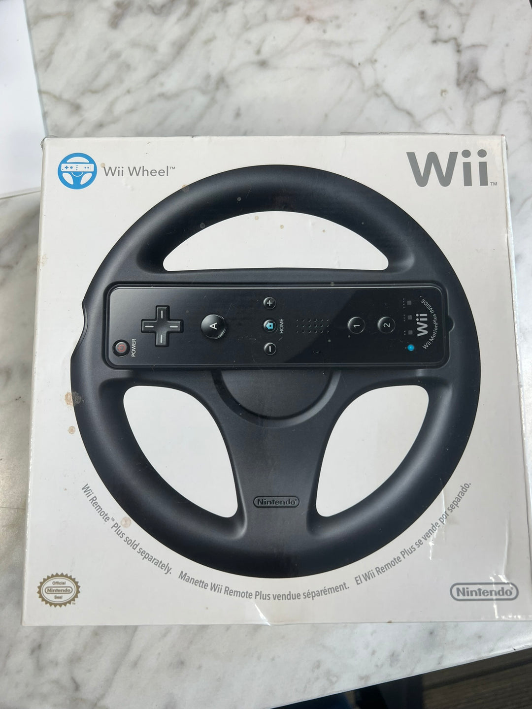Nintendo Wii OEM Steering Wheel in Box Black RVLAHAKUSZ (Sealed) NA52526