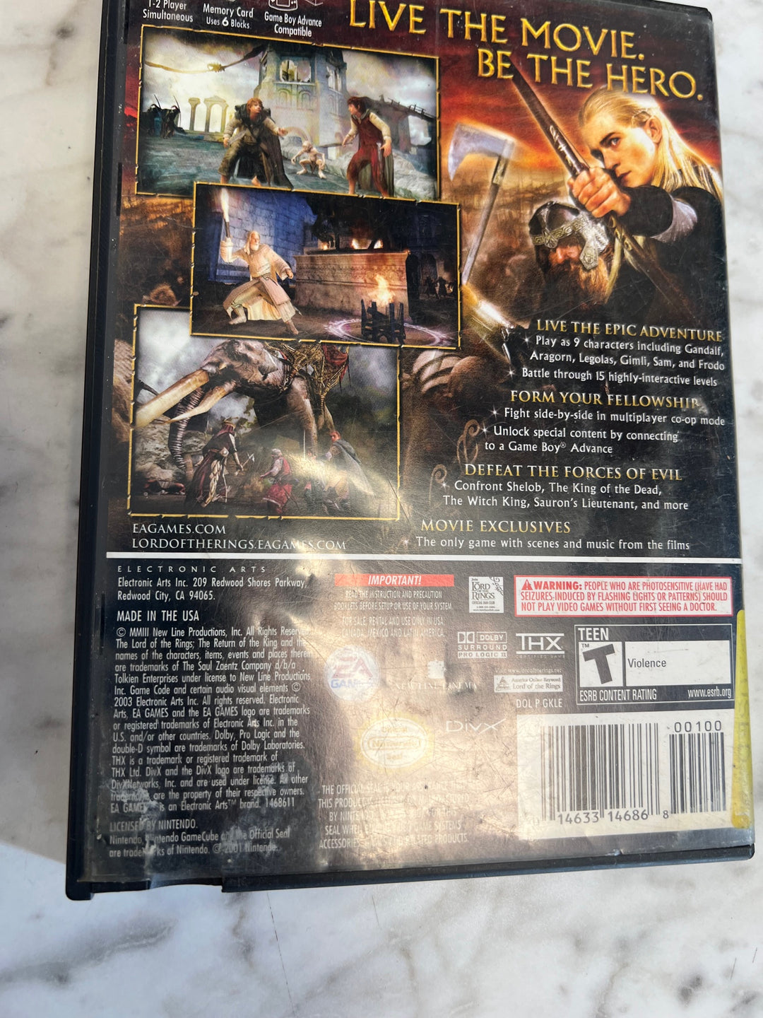 Lord of the Rings Return of the King Nintendo Gamecube CASE ONLY CO82225