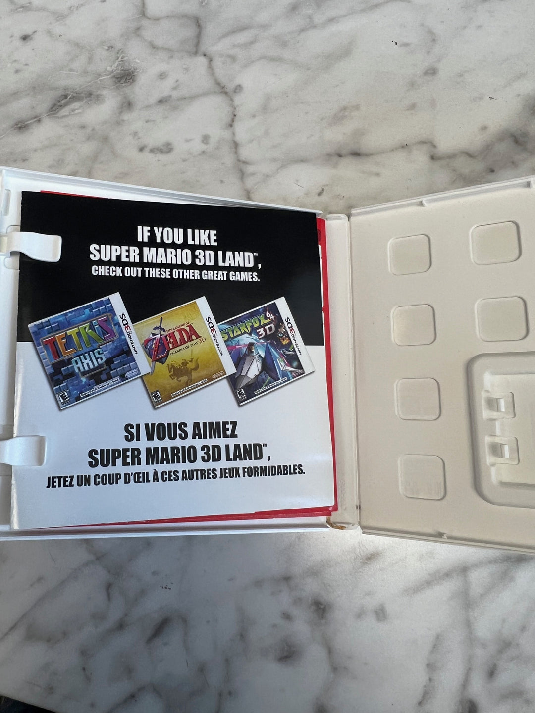 Super Mario 3D Land for Nintendo 3DS CASE & MANUAL ONLY CO82225