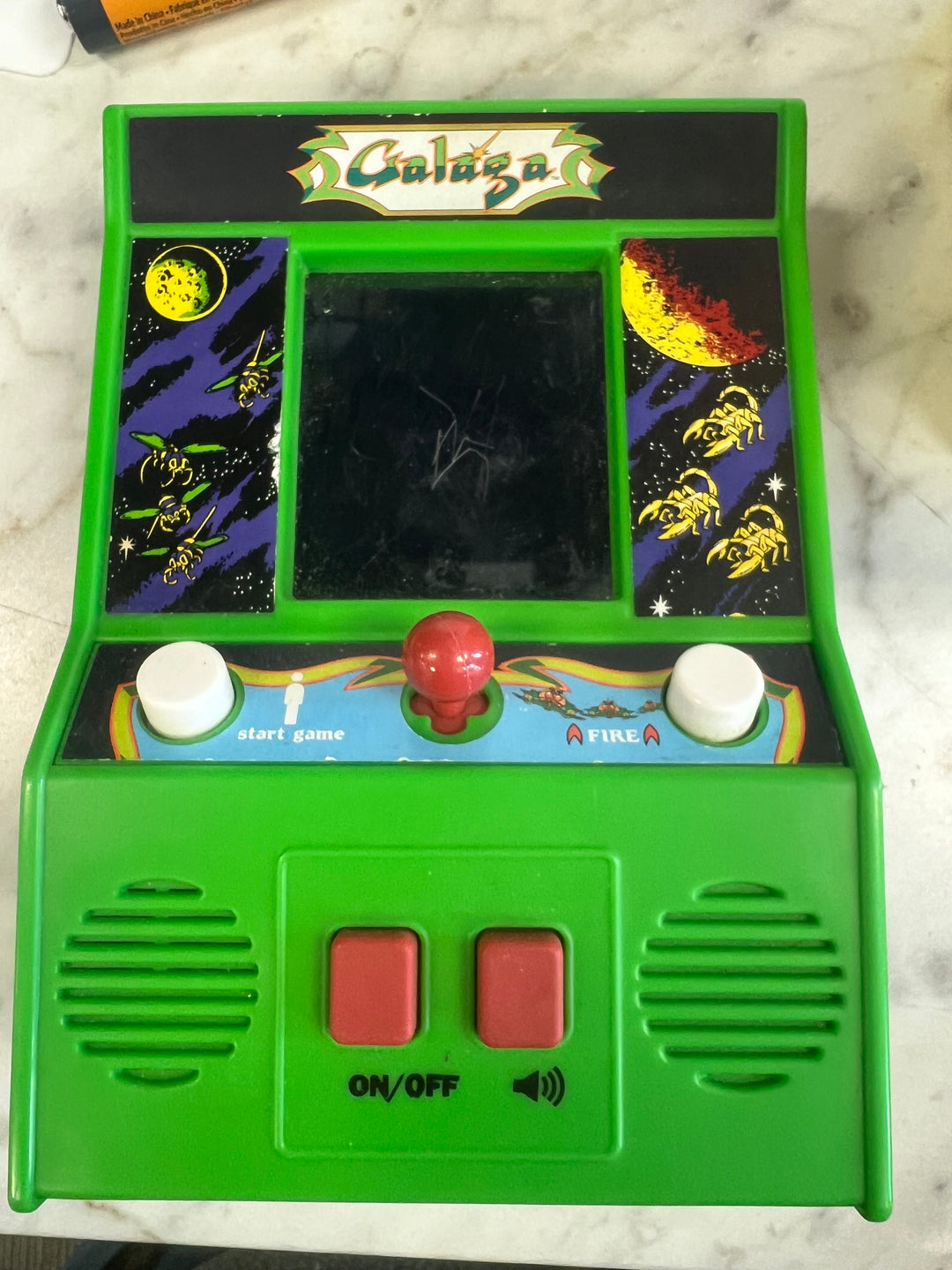 2018 Bandai Namco Classic Galaga Mini Arcade Game 6" Scratched Screen UA52526