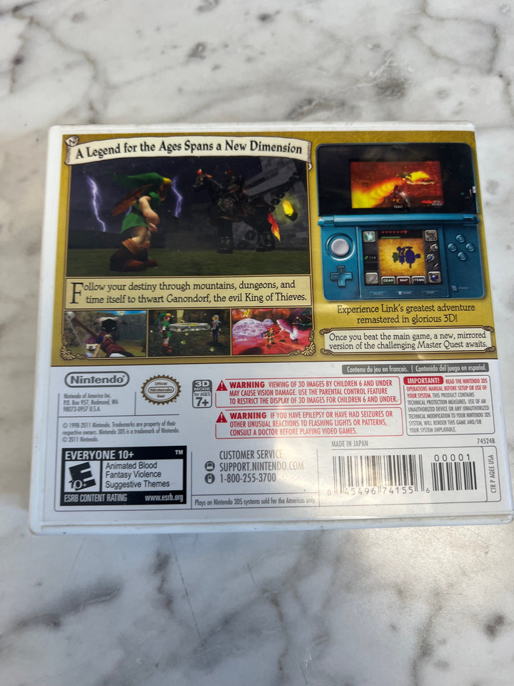 The Legend of Zelda Ocarina of Time 3D Nintendo 3DS CASE & MANUAL ONLY CO82225