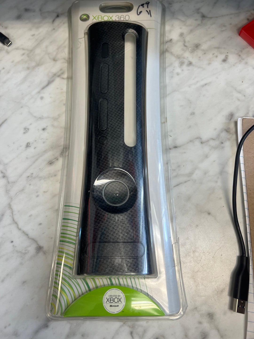 Xbox 360 Faceplate - Carbon Fiber (New) NA52526