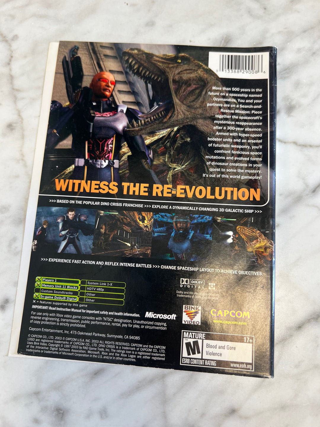 Dino Crisis 3 Original Xbox CASE ART ONLY CO82225