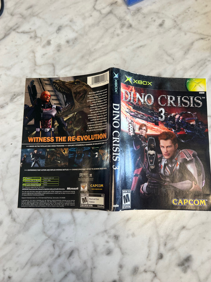 Dino Crisis 3 Original Xbox CASE ART ONLY CO82225