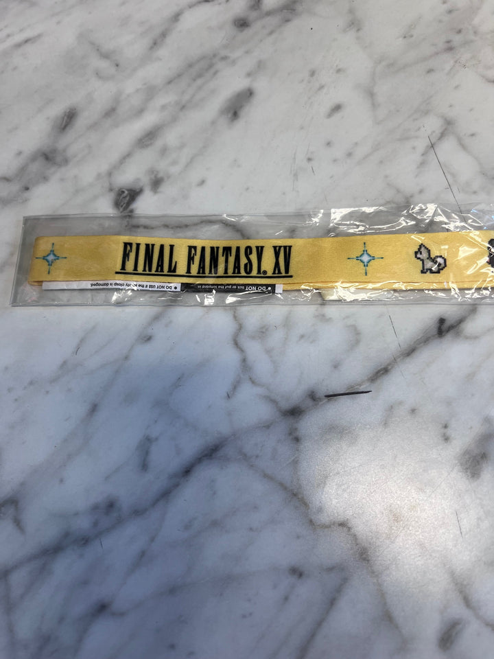 Official Final Fantasy FF 15 FFXV Lanyard Yellow Brand New Square Enix Store NA12525