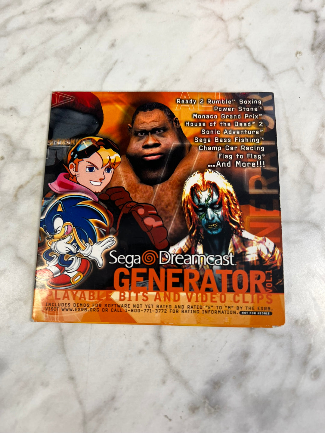Sega Dreamcast Generator Disc Vol 1 Demo Disc DI52626