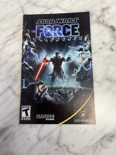 Star Wars the Force Unleashed PS2 Playstation 2 Manual only