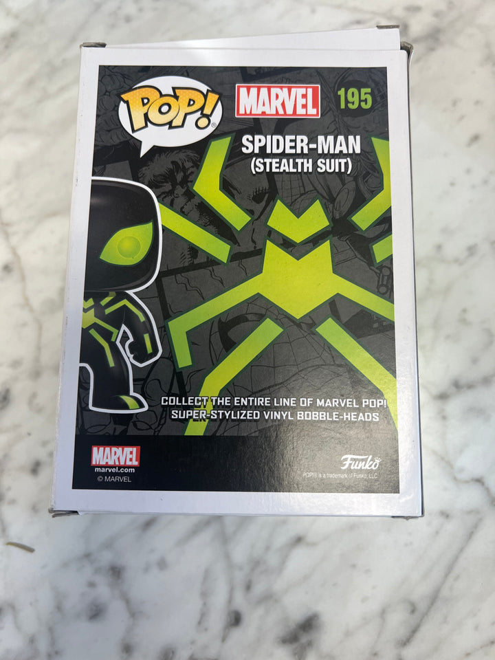 Funko Pop! Vinyl: Marvel - Spider-Man - (Stealth Suit) (Black , Glow) Damaged box FN81324