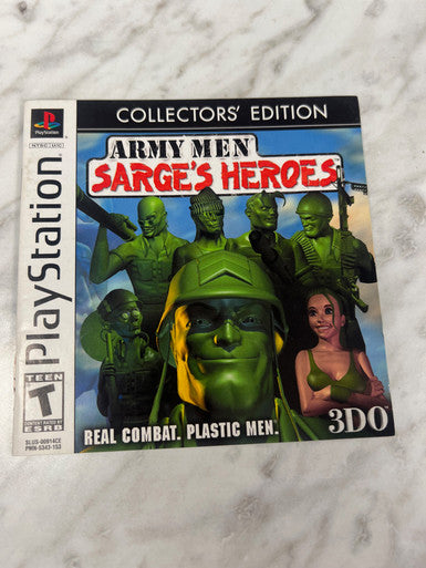 Army Men Sarge's Heroes PS1 Playstation 1 Manual only