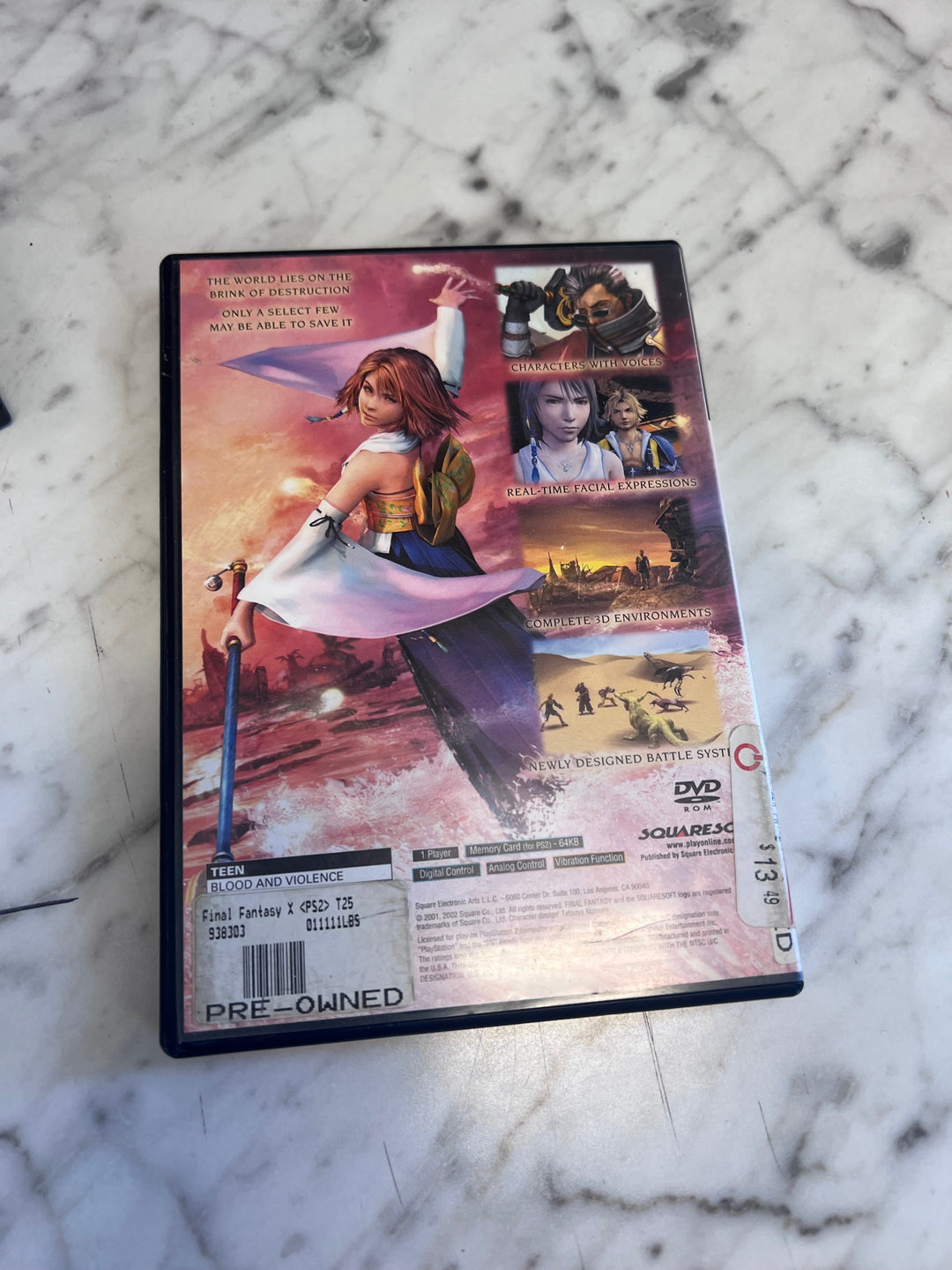 Final Fantasy X PS2 Playstation 2 CASE ONLY CO12425