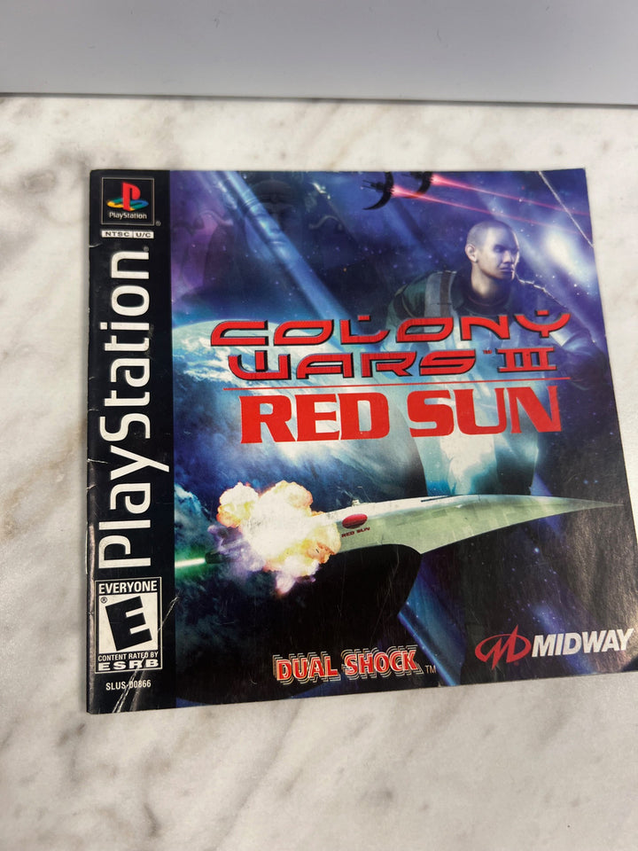 Colony Wars III Red Sun PS1 Playstation 1 Manual only