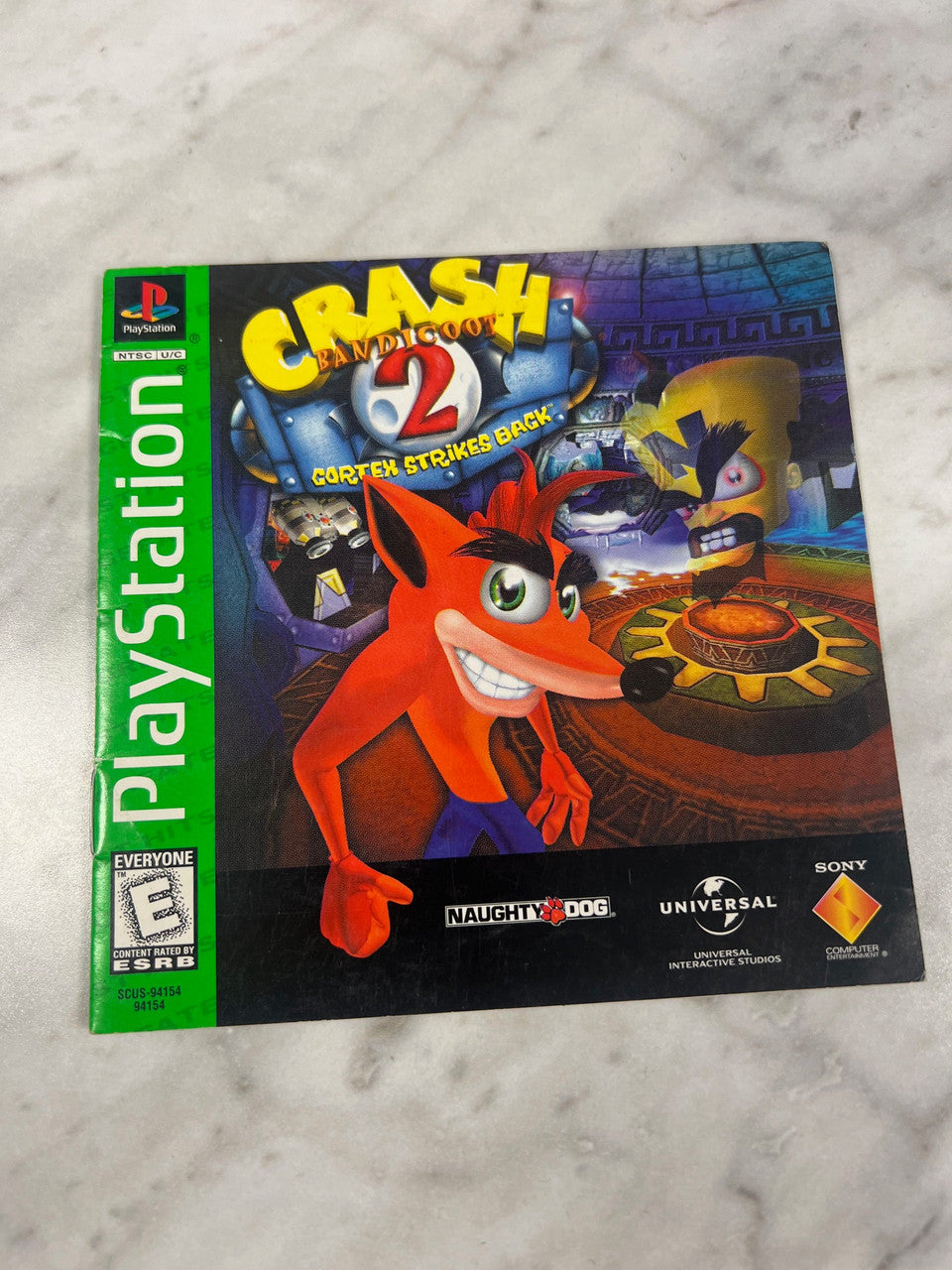 Crash Bandicoot 2 Cortex Strikes Back PS1 Playstation 1 Manual only greatest hits
