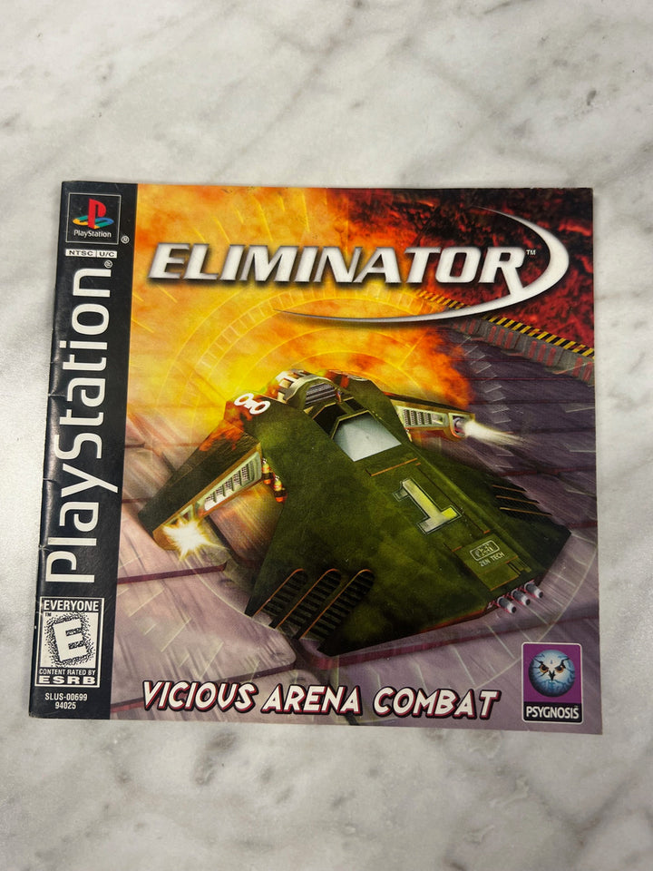 Eliminator PS1 Playstation 1 Manual only