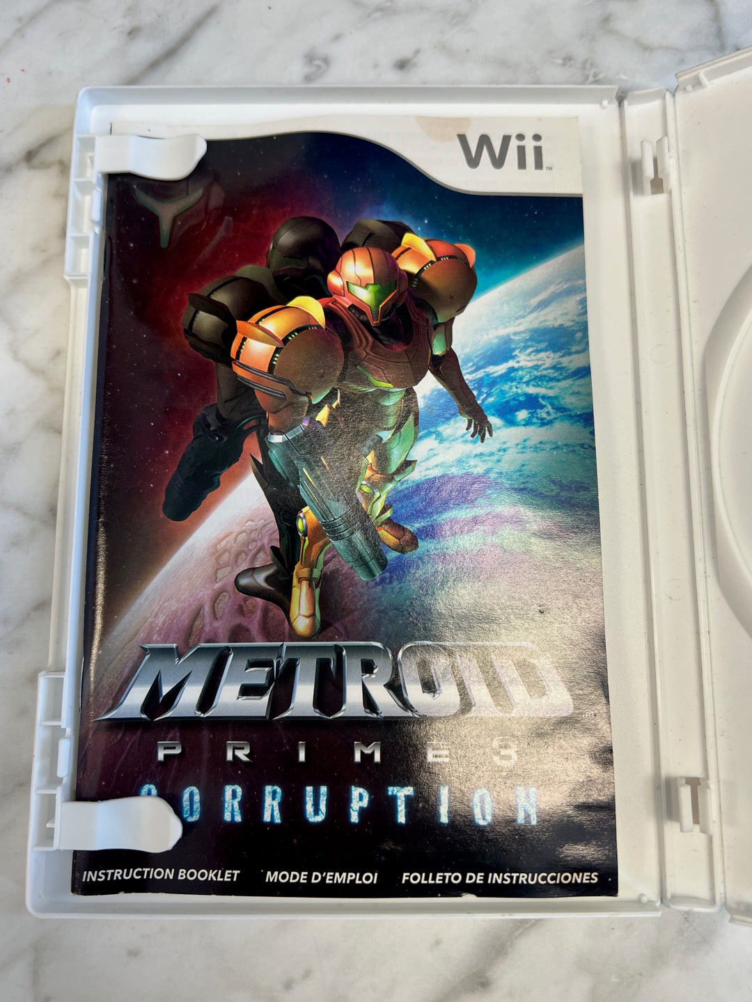 Metroid Prime 3 Corruption Nintendo Wii CASE & MANUAL ONLY CO82225