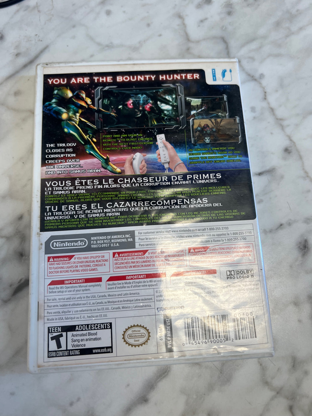 Metroid Prime 3 Corruption Nintendo Wii CASE & MANUAL ONLY CO82225