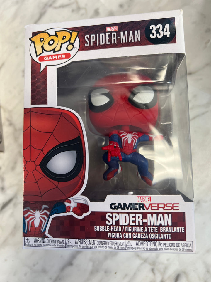 Funko Pop  Gamer Verse: Spider-man #334 Gamestop Exclusive Squished Box FN81324