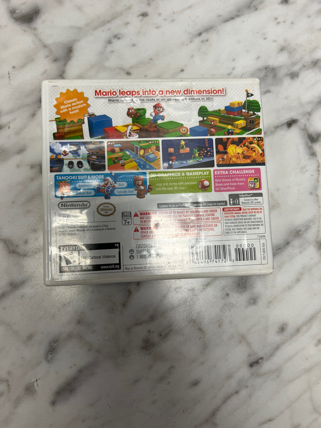 Super Mario 3D Land for Nintendo 3DS CASE AND MANUAL ONLY    CO11624