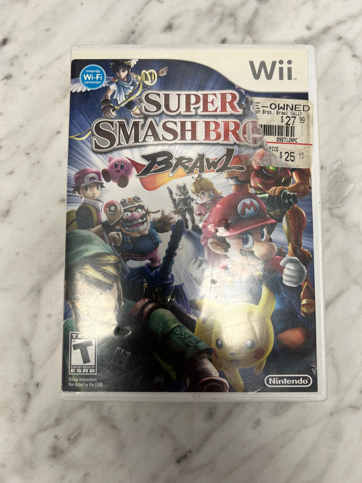 Super Smash Bros Brawl for Nintendo Wii CASE AND MANUAL ONLY    CO11624