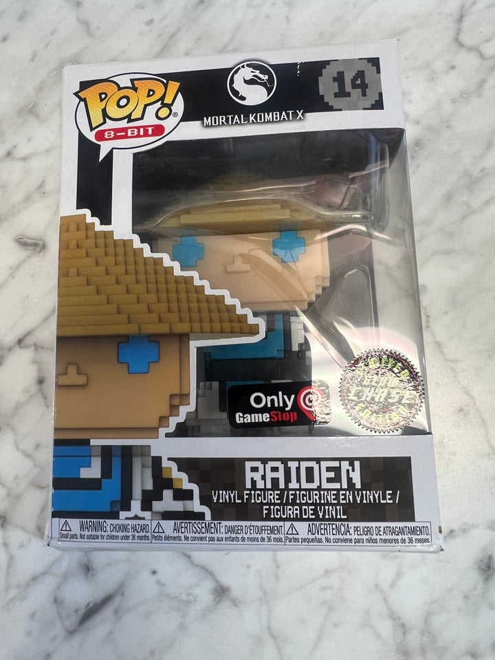 Raiden funko pop 8 bit #14  Chase glow in the dark Squished Box FN81324