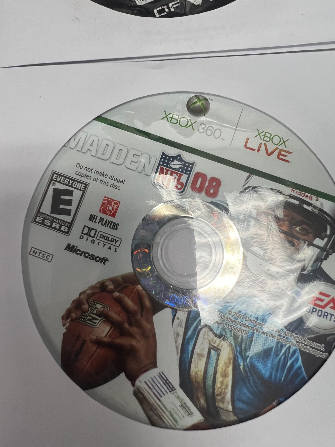 Madden NFL 08 Xbox 360 DISC ONLY DO11724